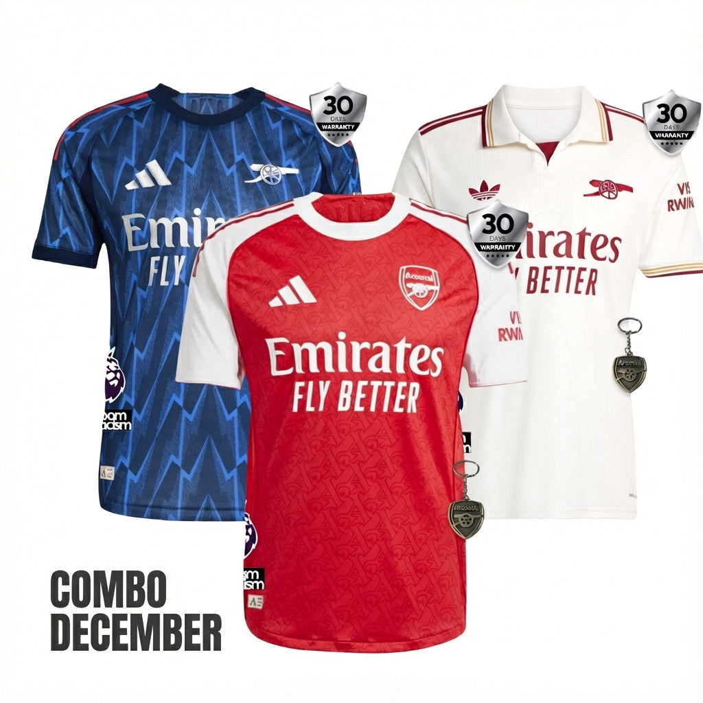 Combo Arsenal 3 Jerseys 25/26 for $109.90 Free Shipping Worldwide