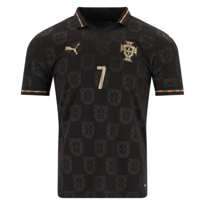 Portugal Fan Jersey Black Panther 2025/26 #13 Eusebio and #7 Ronaldo