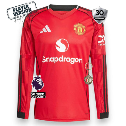 Manchester United Player Home Jersey 2025/26 - Long Sleeve