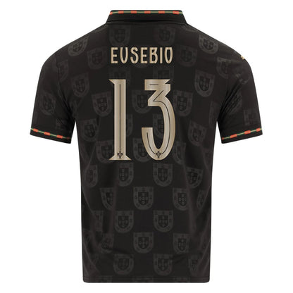 Portugal Fan Jersey Black Panther 2025/26 #13 Eusebio and #7 Ronaldo
