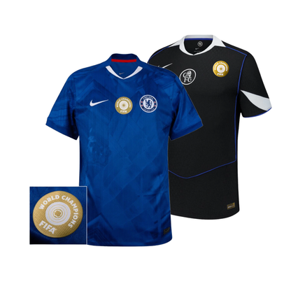 COMBO Chelsea Home + Third Jerseys 2025/2026 - World Champion Patch