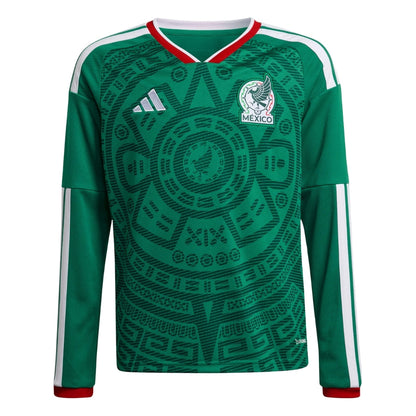 Kids kit Mexico Home Fan Jersey Long Sleeve Shirt 2026 World Cup