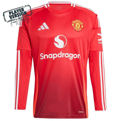 Manchester United Player Home Jersey 2024/2025 Long Sleeve