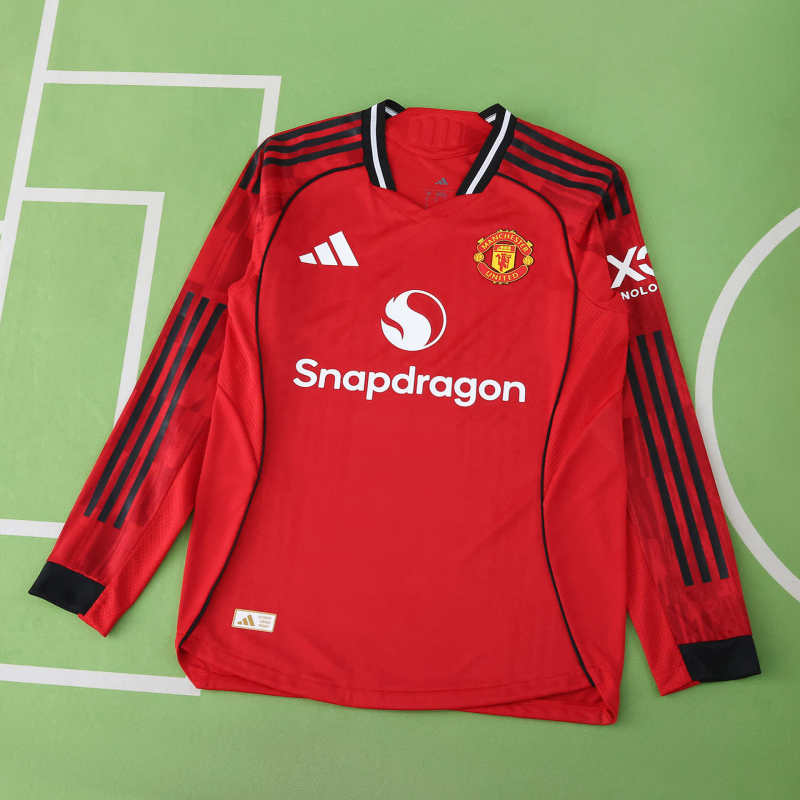 Manchester United Player Home Jersey 2025/26 - Long Sleeve