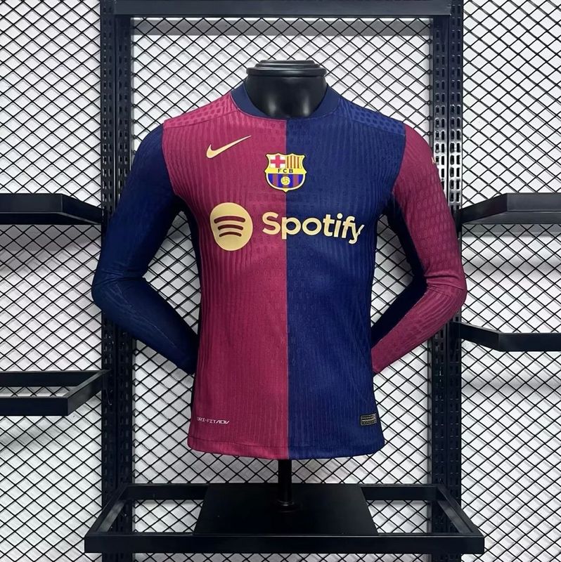 Barcelona 24/25 Home Player Jersey - Long Sleeve