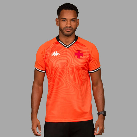 Camisa Goleiro Vasco 2025 Kappa Masculina Laranja