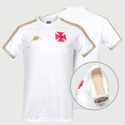 Camisa Vasco Supporter Gold Kappa Masculina Branca